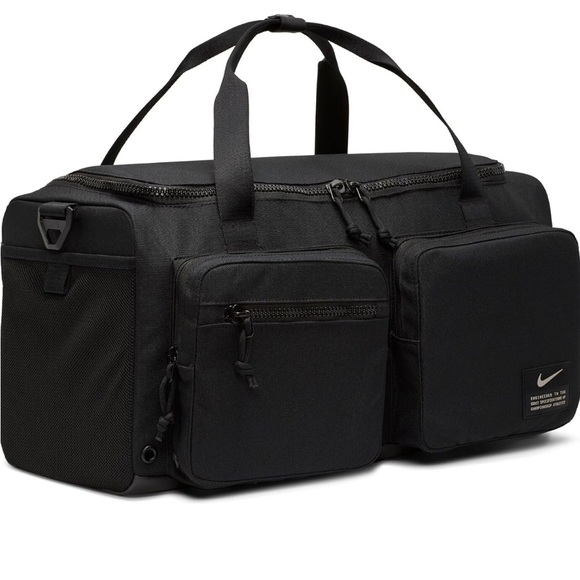 NEW NIKE Utility Power Gym Bag CK2795-010 BLACK/BLACK/ENIGMA STONE - Picture 3 of 7